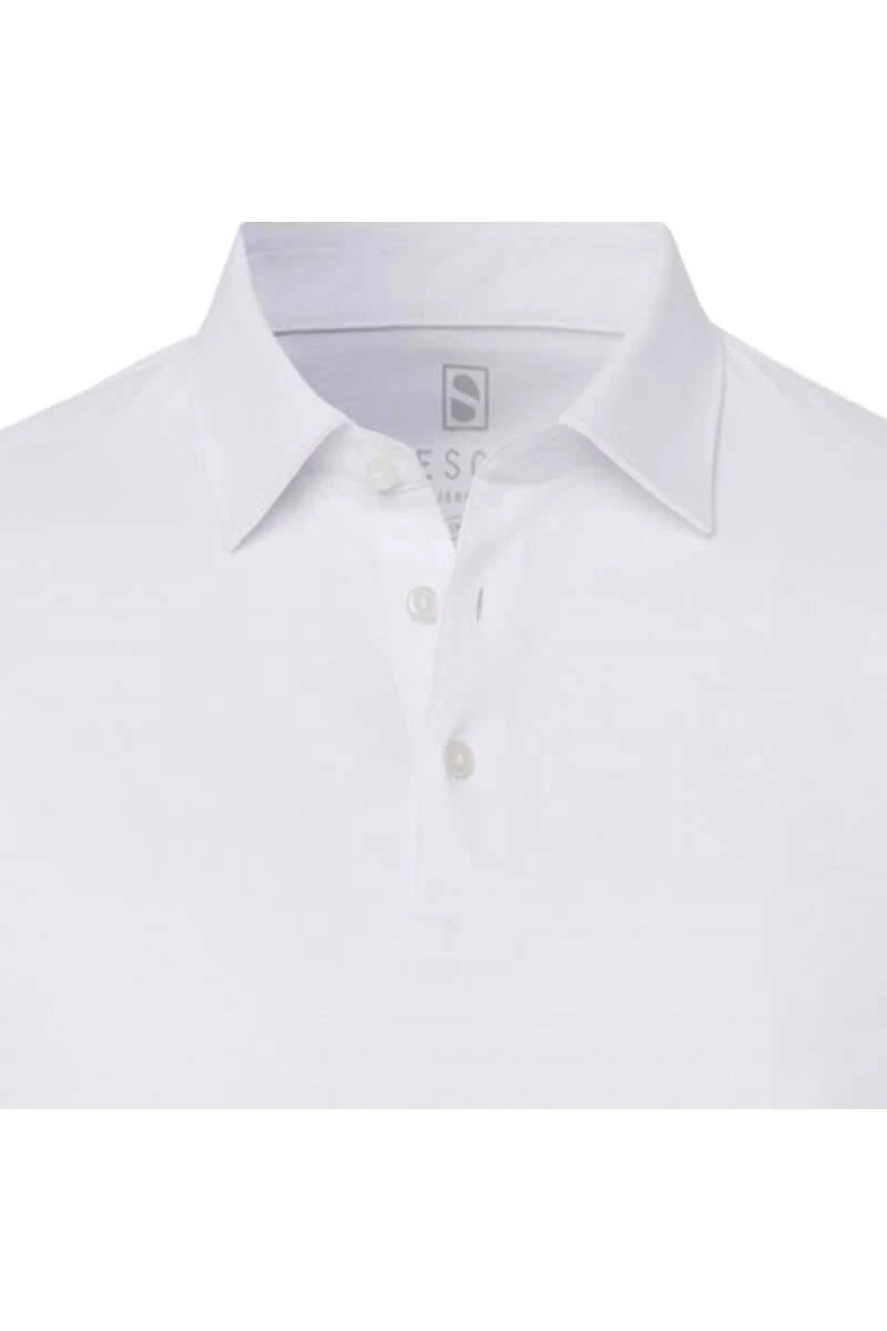 Desoto Slim Fit Poloshirt Weiss, Einfarbig 2 Desoto Slim Fit Poloshirt Weiss, Einfarbig – Bild 2