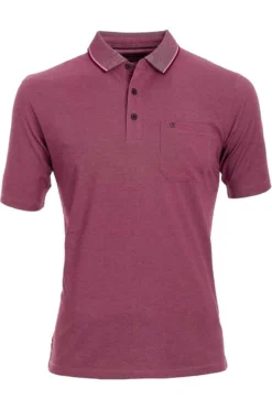 Casa Moda Casual Fit Poloshirt Pflaume, Einfarbig
