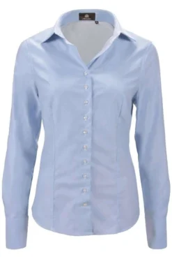 Circle Of Gentlemen Slim Fit Bluseblau, Einfarbig