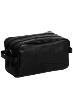 Chesterfield Herren KulturbeutelStacey Schwarz, Einfarbig