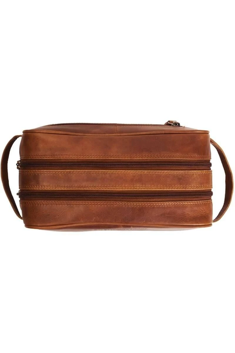 Chesterfield Herren KulturbeutelStacey Cognac, Einfarbig 3 Chesterfield Herren KulturbeutelStacey Cognac, Einfarbig – Bild 3