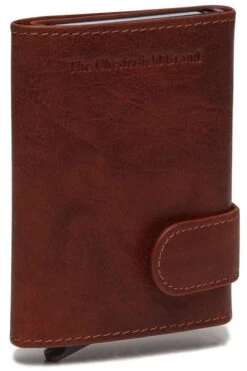 Chesterfield Antique Buff Kartenetuicognac, Einfarbig