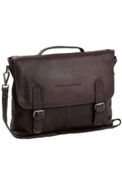 Chesterfield Herren Schultertasche Braun, Einfarbig