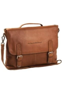 Chesterfield Herren Schultertasche Cognac, Einfarbig