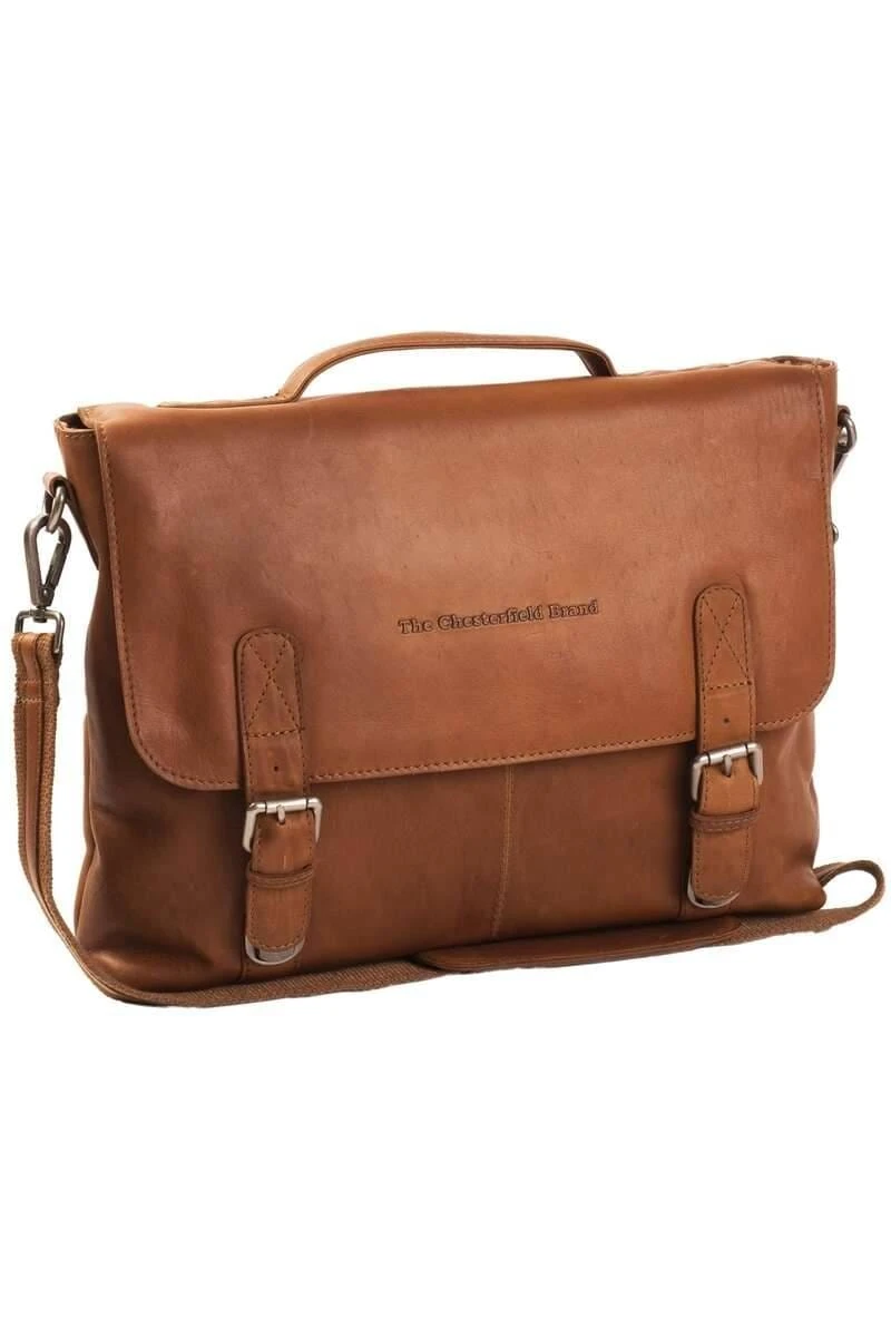 Chesterfield Herren Schultertasche Cognac, Einfarbig 1 Chesterfield Herren Schultertasche Cognac, Einfarbig