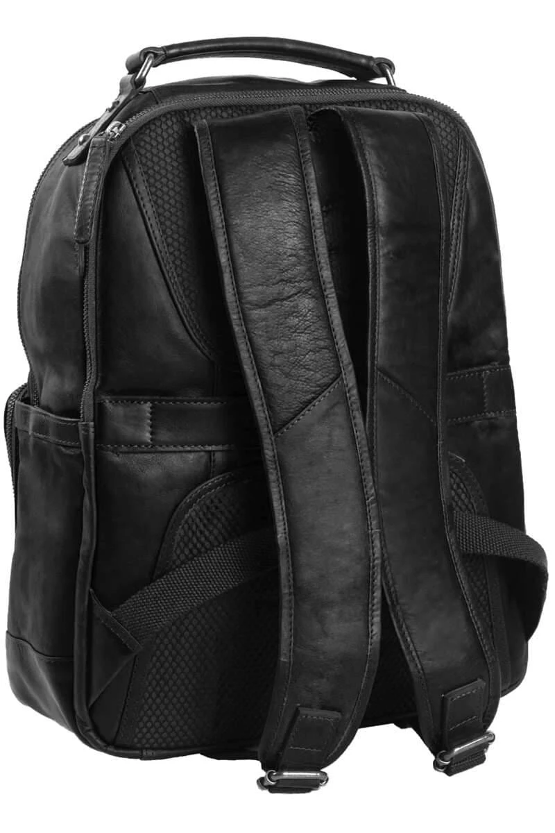 Chesterfield Rucksack Schwarz, Einfarbig 2 Chesterfield Rucksack Schwarz, Einfarbig – Bild 2