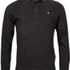 Giordano Comfort Fit Longsleeve Poloshirt Dunkelgrau, Einfarbig