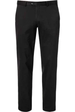 HILTL Parma Regular Fit Herren Chino Schwarz,Einfarbig
