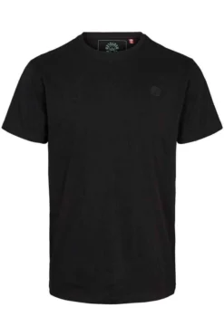 Kronstadt Regular Fit T-Shirt Rundhals Schwarz,Einfarbig