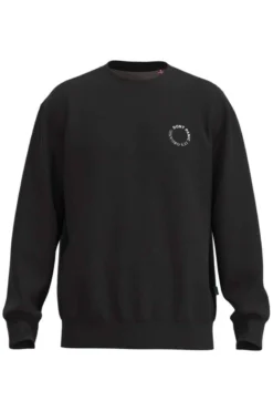 Kronstadt Regular FitSweatshirt Rundhals Schwarz