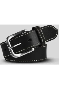 Meyer Herren Gürtel Aus 100% Leder4,0 Cm Schwarz, Einfarbig