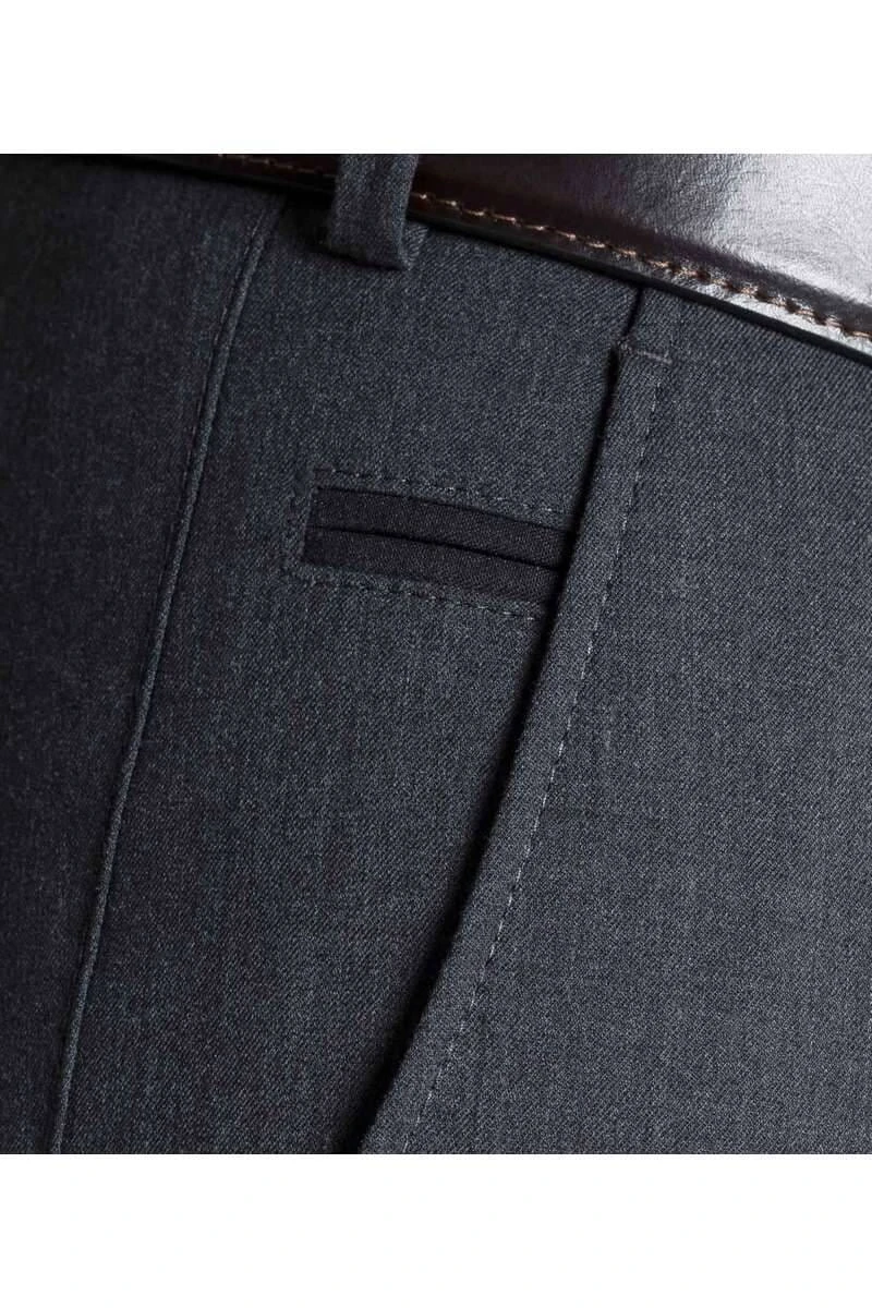 Meyer Modern Fit Herren Stoffhose Grau,Einfarbig 3 Meyer Modern Fit Herren Stoffhose Grau,Einfarbig – Bild 3