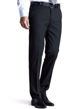 Meyer Modern Fit Herren Stoffhose Schwarz,Einfarbig