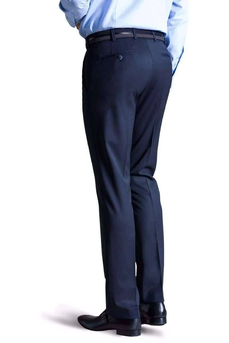 Meyer Modern Fit Herren Stoffhose Marine,Einfarbig 2 Meyer Modern Fit Herren Stoffhose Marine,Einfarbig – Bild 2