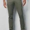 Meyer M5 Slim Fit Herren Chino Dunkelgrün,Einfarbig