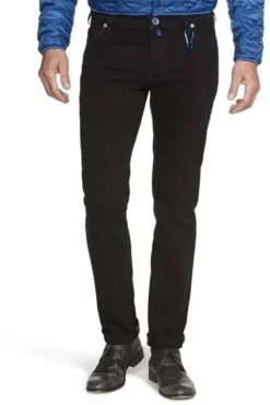 Meyer M5 Slim Fit Five-Pocket Herren Jeans Schwarz