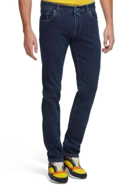 Meyer M5 Super Slim Five-Pocket Herren Jeans Blau