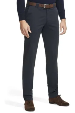 Meyer Modern Fit Herren Chino Marine,Einfarbig