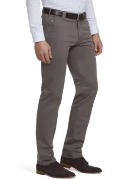 Meyer Regular Fit Herren Chino Stein,Einfarbig