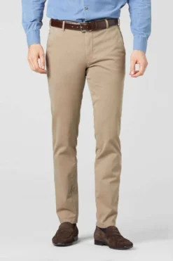 Meyer Slim Fit Herren Chino Beige,Einfarbig