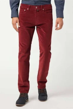 Pierre Cardin Lyon Regular Fit Herren Cordhose Rot