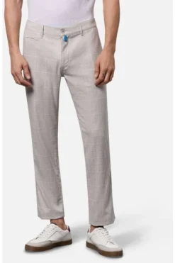 Pierre Cardin Lyon Modern Fit Leinenhose Pelikan