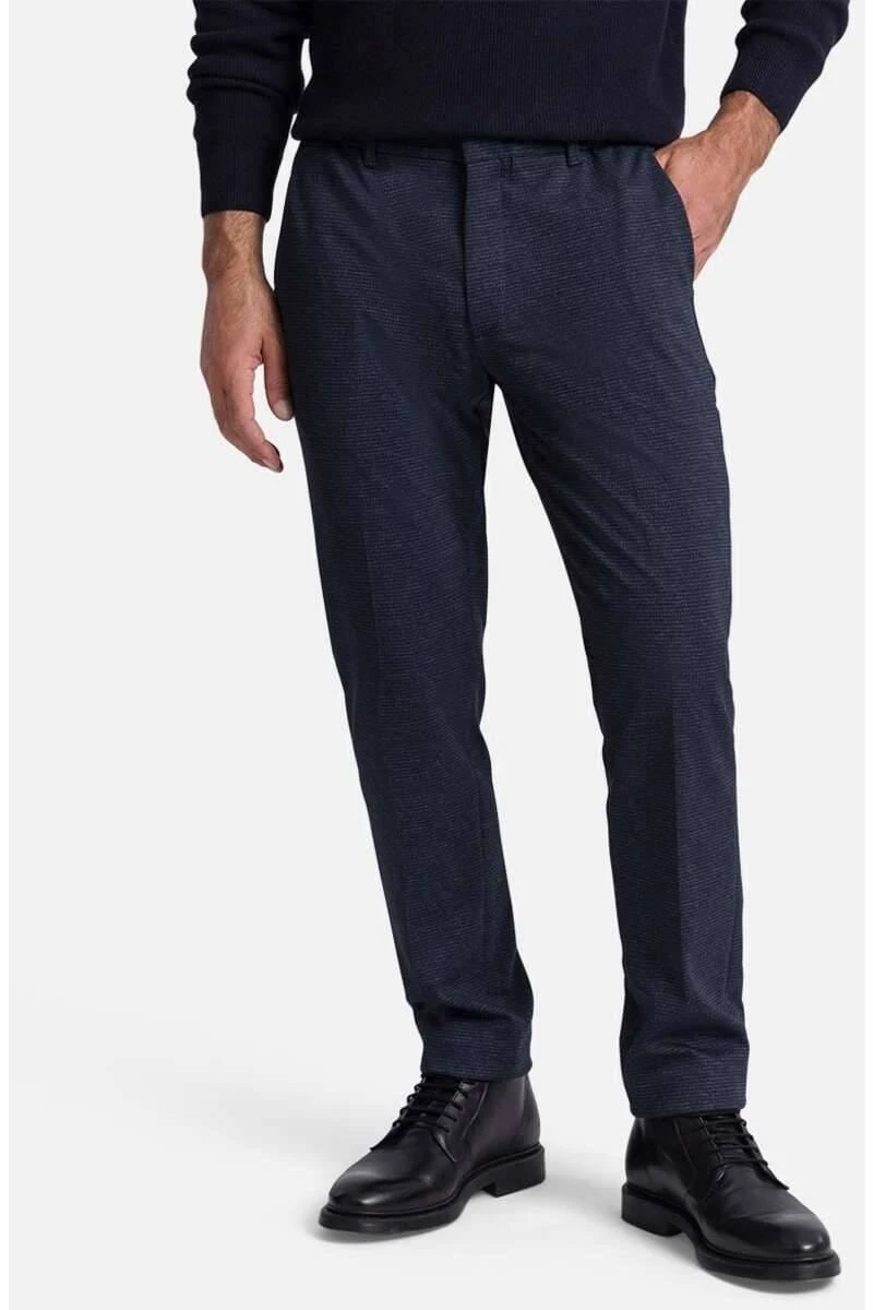 Pierre Cardin Traveller Modern Fit Herren Chino Marine,Kariert 1 Pierre Cardin Traveller Modern Fit Herren Chino Marine,Kariert