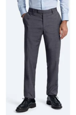 Pierre Cardin Ryan Futureflex Modern Fit Herren Stoffhose Grau,Mille Rayé