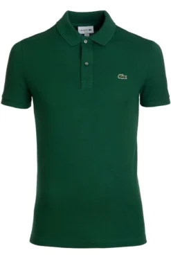 Lacoste Slim Fit Poloshirt Grün, Einfarbig
