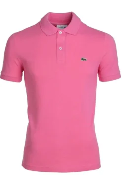 Lacoste Slim Fit Poloshirt Pink, Einfarbig