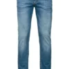 Profuomo Sky Blue Slim Fit Five-Pocket Herren Jeans Blau