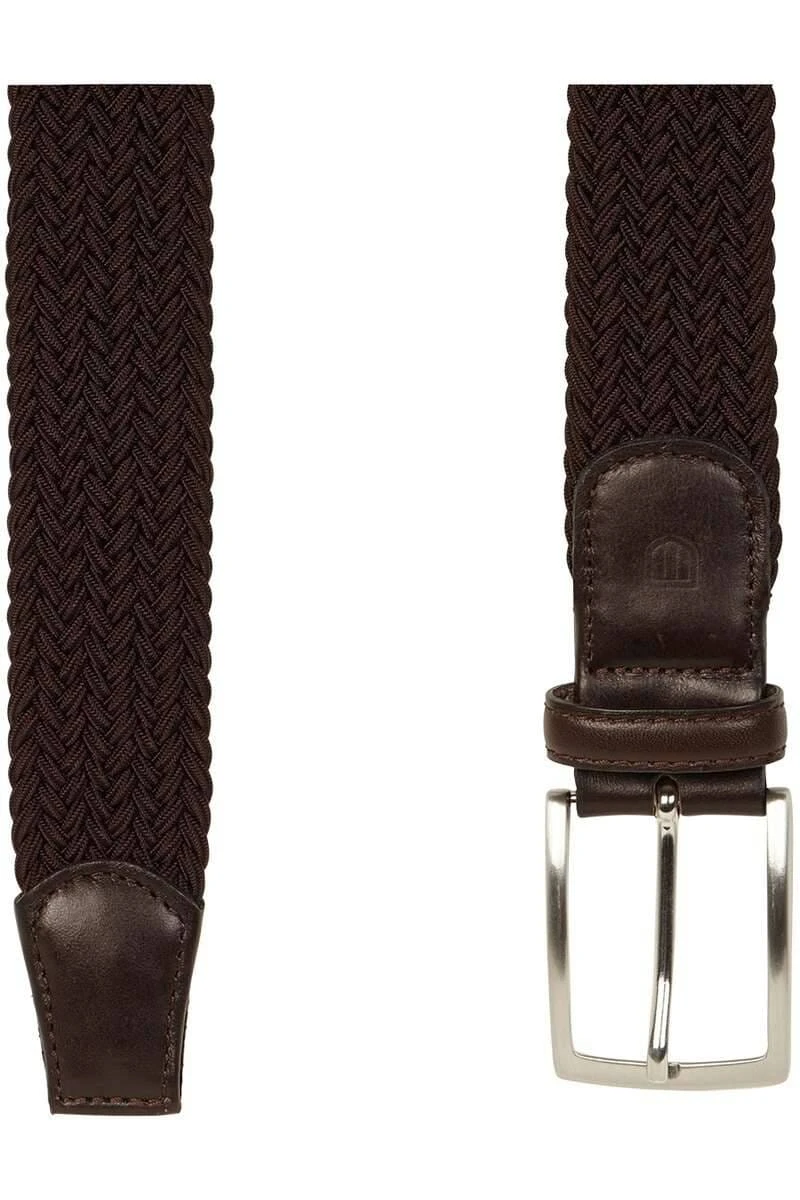 Profuomo Herren Gürtel Aus Elastisches Band3,5 Cm Dunkelbraun, Einfarbig 2 Profuomo Herren Gürtel Aus Elastisches Band3,5 Cm Dunkelbraun, Einfarbig – Bild 2