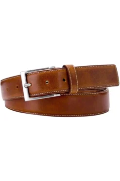 Profuomo Herren Gürtel Aus 100% Leder3,5 Cm Cognac, Einfarbig