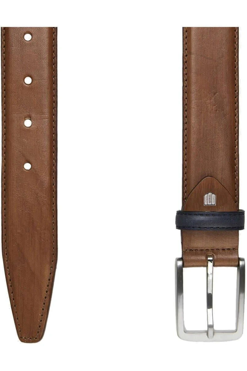 Profuomo Herren Gürtel Aus 100% Rindleder Cognac, Einfarbig 2 Profuomo Herren Gürtel Aus 100% Rindleder Cognac, Einfarbig – Bild 2