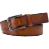 Profuomo Herren Gürtel Aus Echt Leder4,0 Cm Cognac, Melange
