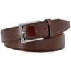 Profuomo Herren Gürtel Aus Kalbsleder3,5 Cm Dunkelbraun, Einfarbig