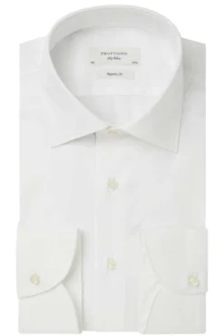 Profuomo Sky Blue Regular Fit Hemd Weiss, Einfarbig
