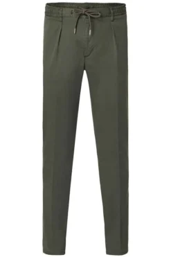 Profuomo Regular Fit Herren Chino Army,Einfarbig