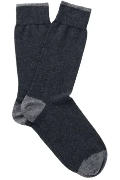 Profuomo Originale Herren Socken Doppelpackgrau, Einfarbig