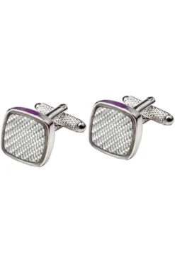 Profuomo ManschettenknöpfeQuadrat Mit Einlage Silber