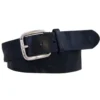 Profuomo Herren Gürtel Aus 100% Echtleder4,0 Cm Navy, Einfarbig