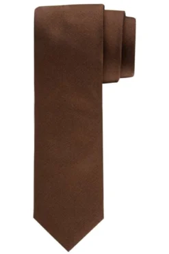 Profuomo Krawatte 100% Seide Camel, Einfarbig