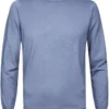 Profuomo Slim Fit Herren Pullover Rundhals Hellblau