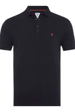 R2 Amsterdam Modern Fit Poloshirt Navy, Einfarbig