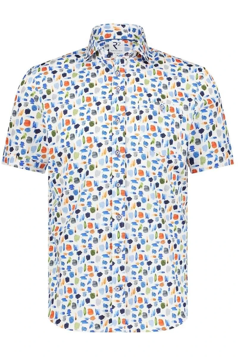 R2 Amsterdam Modern Fit Hemd Blau/rot/weiss, Gemustert 1 R2 Amsterdam Modern Fit Hemd Blau/rot/weiss, Gemustert