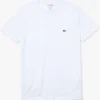 Lacoste Regular Fit T-Shirt Rundhals Weiss,Einfarbig
