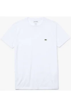 Lacoste Regular Fit T-Shirt Rundhals Weiss,Einfarbig