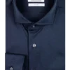 Thomas Maine Tailored Fit Jerseyhemd Navy, Einfarbig